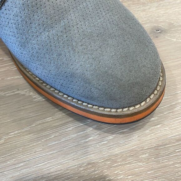 Gray Suede Shoes with Orange Laces - Size 7.5 - Picture 8 of 8